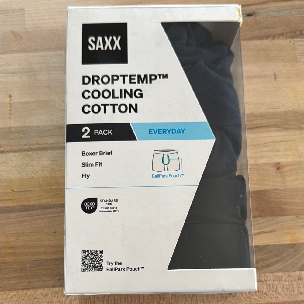 SAXX Men's Black Boxer Briefs 2-Pack